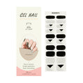 Smalto Semipermanente Adesivo in Gel OhNailly - Glitter Nero Argento e Bianco | Gel Nail Wraps 20 Pezzi | Manicure Fai da Te Veloce