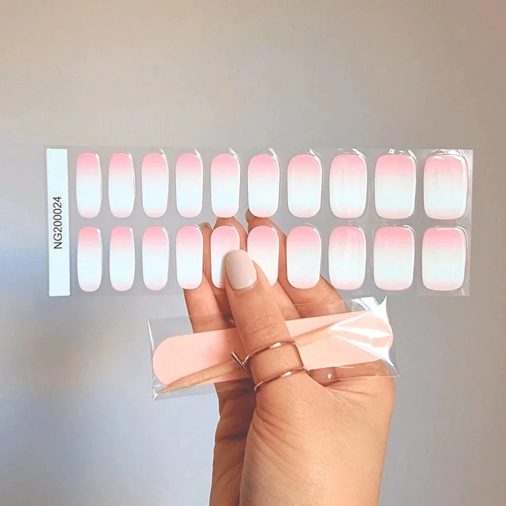 OhNailly - Starter Kit - Lampada UV/LED + Smalto Adesivo in Gel | Kit Manicure Fai da Te Completo con Gel Nail Wraps e Accessori per Unghie