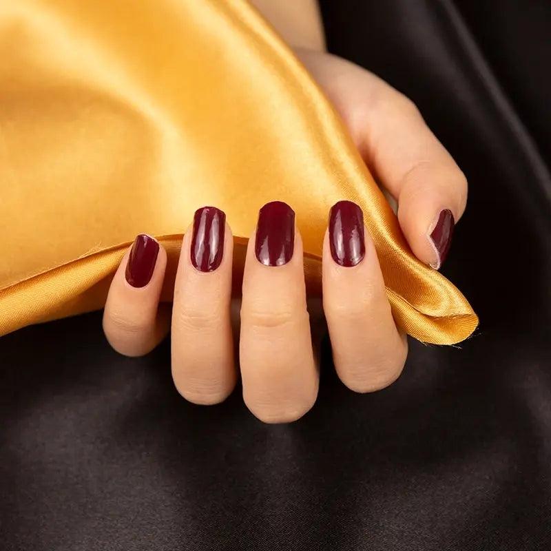 Smalto Semipermanente Adesivo in Gel OhNailly - Rosso Charm | Gel Nail Wraps 20 Pezzi | Manicure Fai da Te Veloce