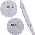 Lima per Unghie Professionale a Mezzaluna Grana Doppia 100/180 Manicure e Ricostruzione Design Ergonomico Multiuso 17,78 cm (1 pezzo)
