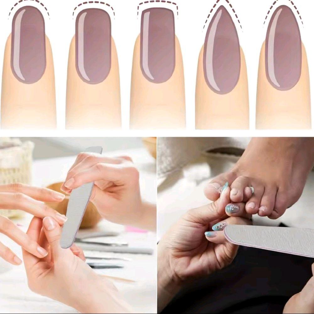 Lima per Unghie Professionale a Mezzaluna Grana Doppia 100/180 Manicure e Ricostruzione Design Ergonomico Multiuso 17,78 cm (1 pezzo)