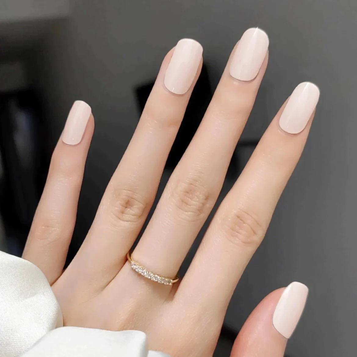 Smalto Semipermanente Adesivo in Gel OhNailly - Rosa Chiaro | Gel Nail Wraps 20 Pezzi | Manicure Fai da Te Veloce