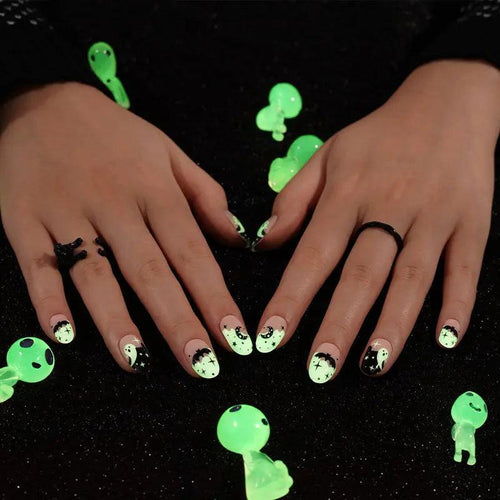OhNailly Combo Halloween Kit - Lampada UV/LED + Smalto Adesivo in Gel | Kit Manicure Fai da Te Completo con Gel Nail Wraps e Accessori per Unghie