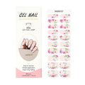 Smalto Semipermanente Adesivo in Gel OhNailly - Floreale | Gel Nail Wraps 20 Pezzi | Manicure Fai da Te Veloce