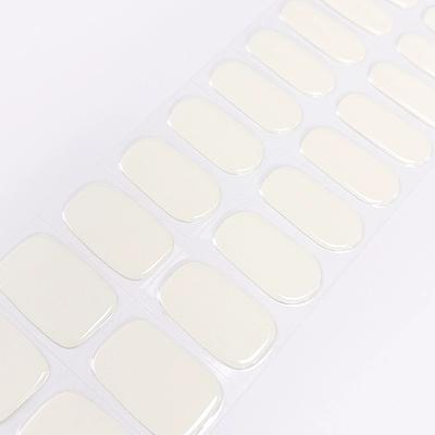 Smalto Semipermanente Adesivo in Gel OhNailly - Bianco | Gel Nail Wraps 20 Pezzi | Manicure Fai da Te Veloce