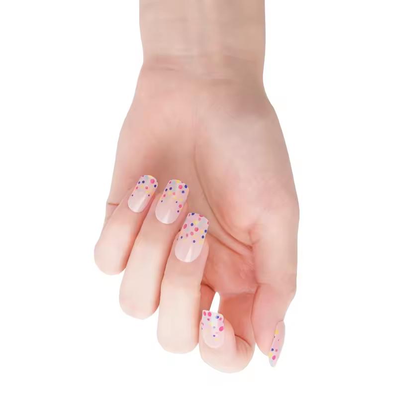 Smalto Semipermanente Adesivo in Gel OhNailly - Pois | Gel Nail Wraps 20 Pezzi | Manicure Fai da Te Veloce