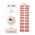 Smalto Semipermanente Adesivo in Gel OhNailly - Rosa Glitter | Gel Nail Wraps 20 Pezzi | Manicure Fai da Te Veloce