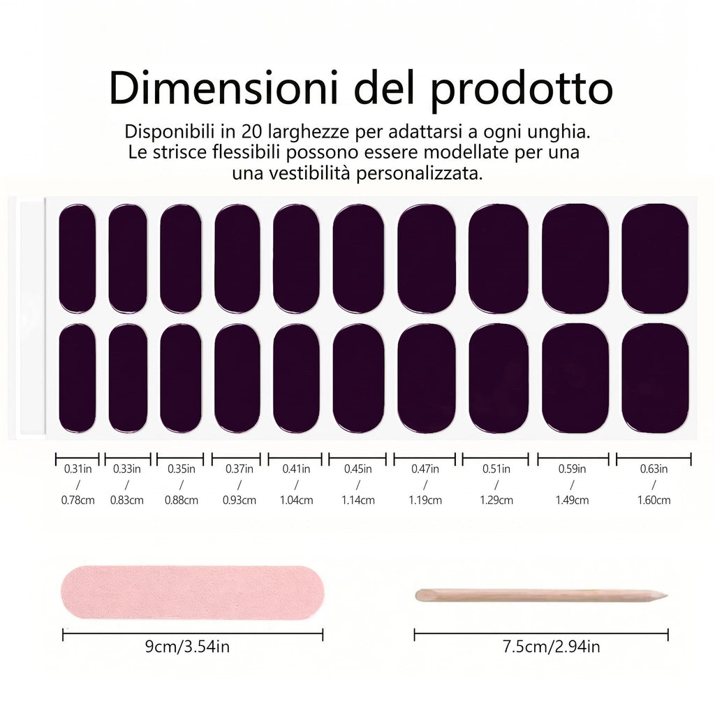 OhNailly - Starter Kit - Lampada UV/LED + Smalto Adesivo in Gel | Kit Manicure Fai da Te Completo con Gel Nail Wraps e Accessori per Unghie