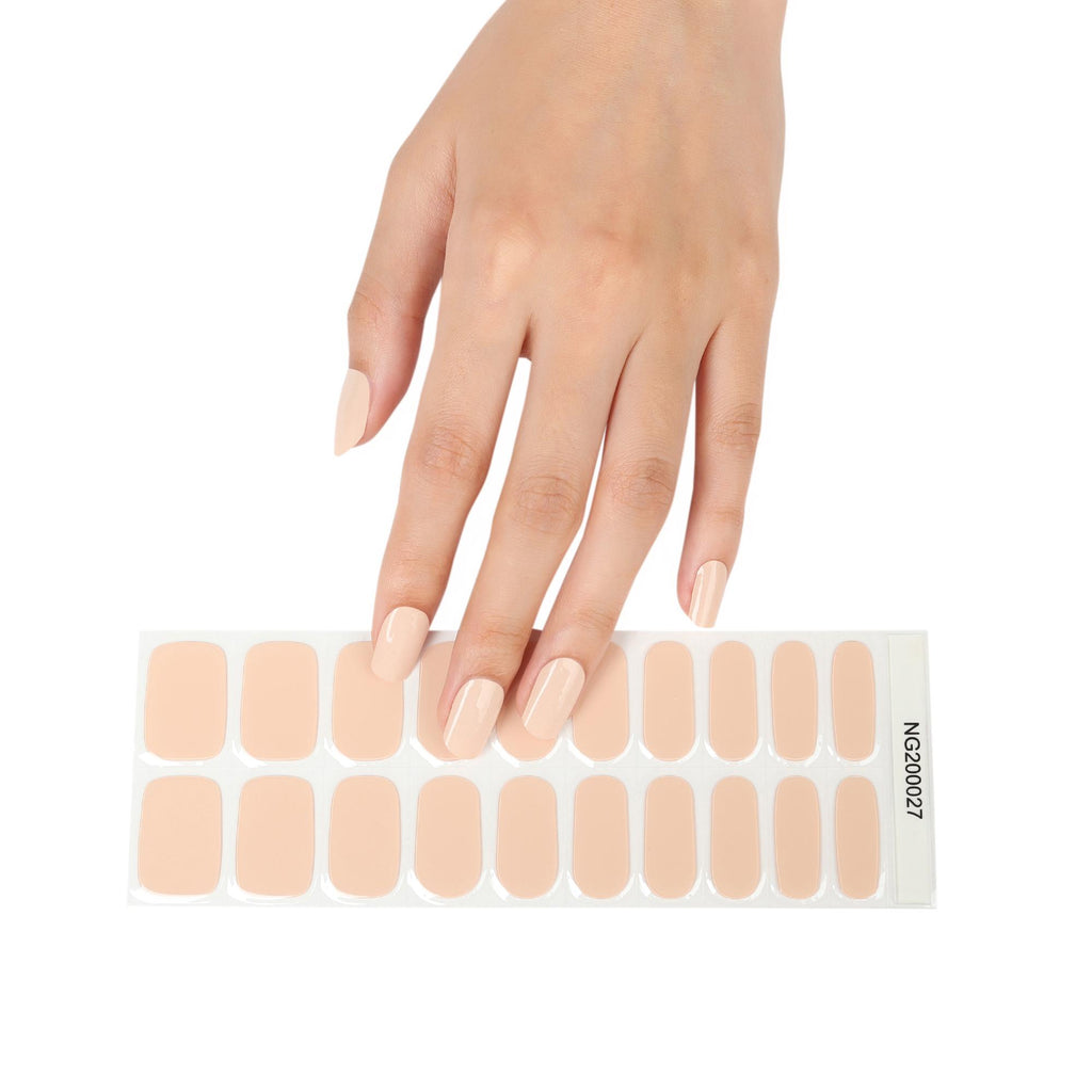 Smalto Semipermanente Adesivo in Gel OhNailly - Rosa Carne | Gel Nail Wraps 20 Pezzi | Manicure Fai da Te Veloce