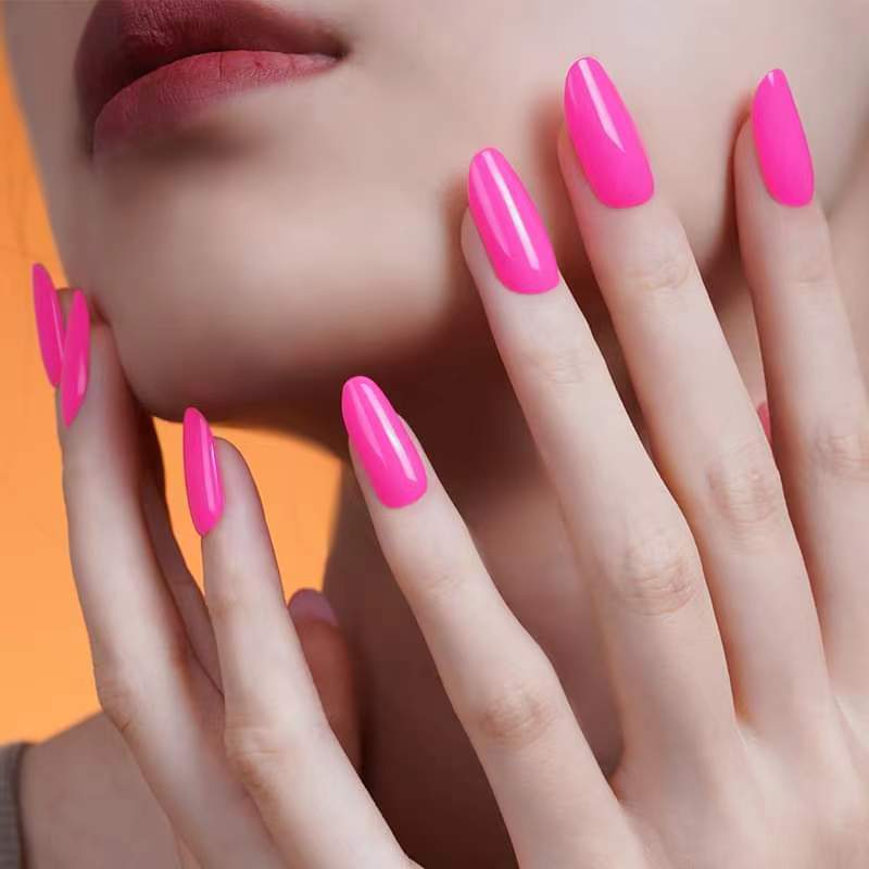 Smalto Semipermanente Adesivo in Gel OhNailly - Rosa Fluo | Gel Nail Wraps 20 Pezzi | Manicure Fai da Te Veloce