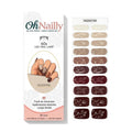 Smalto Semipermanente Adesivo in Gel OhNailly - floreale stilizzato | Gel Nail Wraps 20 Pezzi | Manicure Fai da Te Veloce