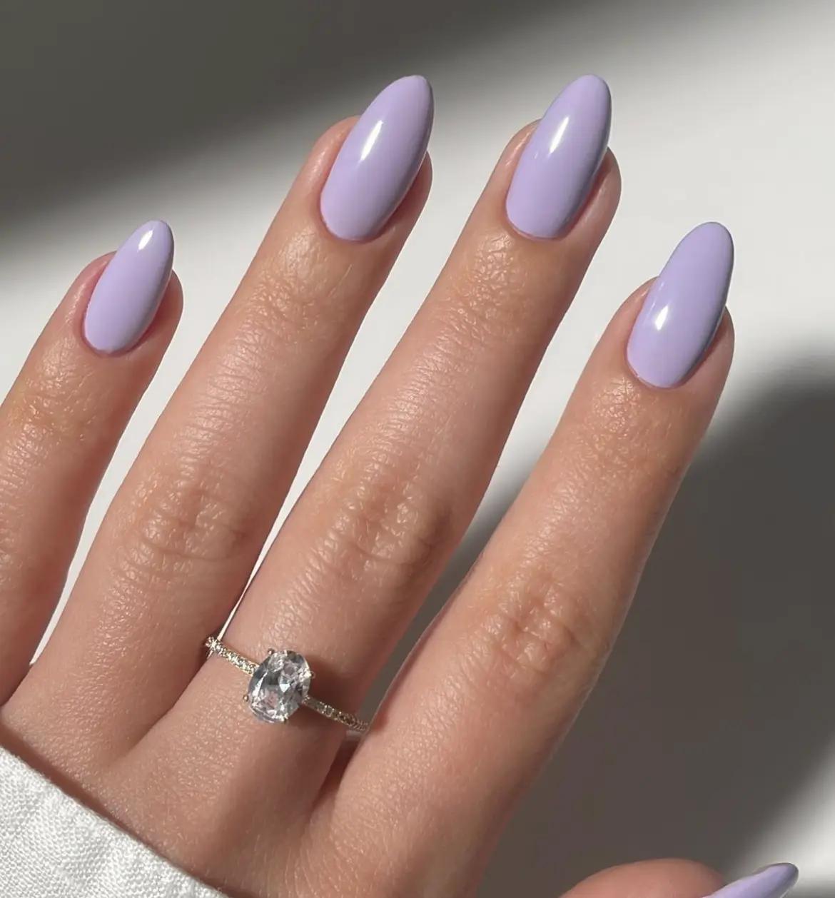 Smalto Semipermanente Adesivo in Gel OhNailly - Lilla | Gel Nail Wraps 20 Pezzi | Manicure Fai da Te Veloce