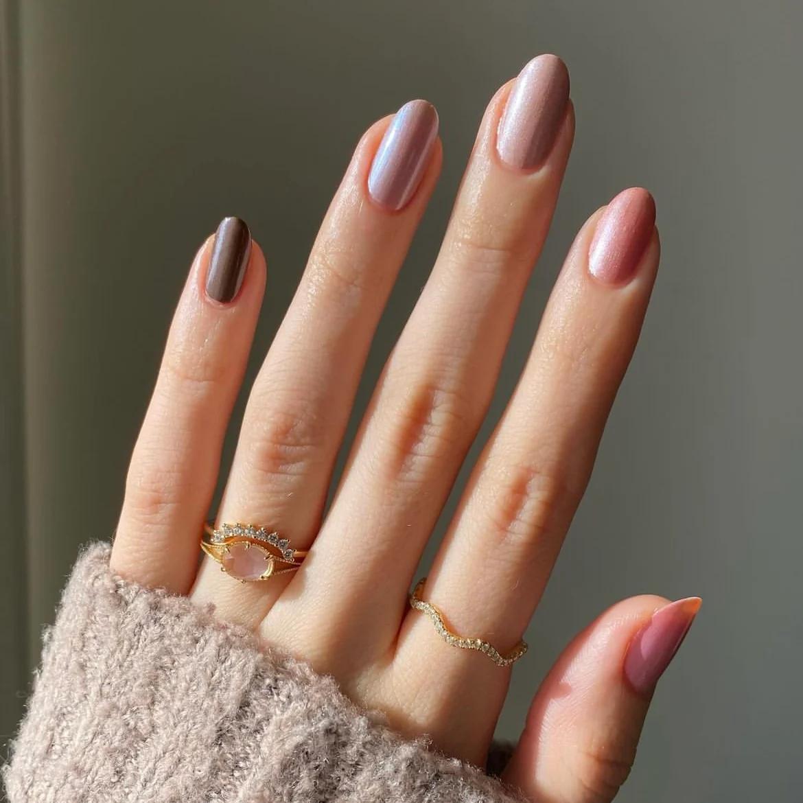 Smalto Semipermanente Adesivo in Gel OhNailly - Multicolor Raspberry | Gel Nail Wraps 20 Pezzi | Manicure Fai da Te Veloce