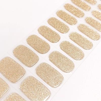 Smalto Semipermanente Adesivo in Gel OhNailly - Gold Glitter | Gel Nail Wraps 20 Pezzi | Manicure Fai da Te Veloce