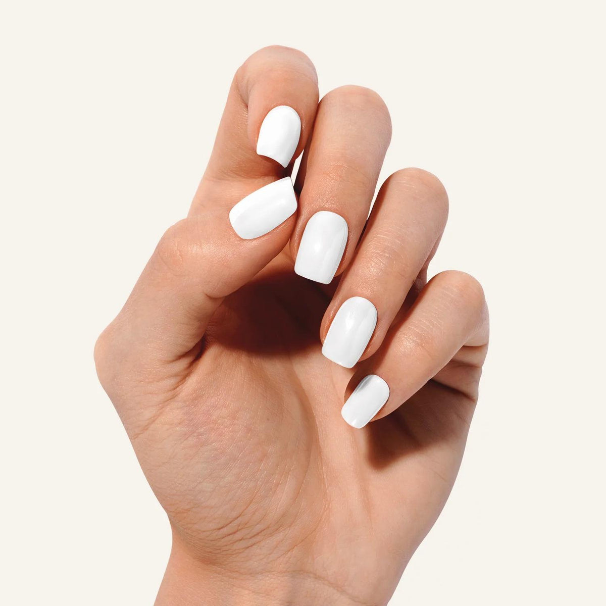 Smalto Semipermanente Adesivo in Gel OhNailly - Bianco | Gel Nail Wraps 20 Pezzi | Manicure Fai da Te Veloce