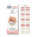 Smalto Semipermanente Adesivo in Gel OhNailly - Rosa e Pois | Gel Nail Wraps 20 Pezzi | Manicure Fai da Te Veloce